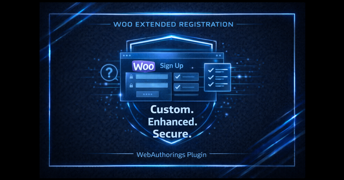 Woo Extended Registration - WebAuthorings